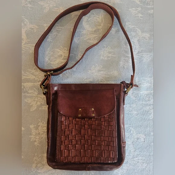 ASHWOOD HERITAGE Crossbody Bag Red Leather Woven England UK Purse Handbag Boho - Picture 1 of 16